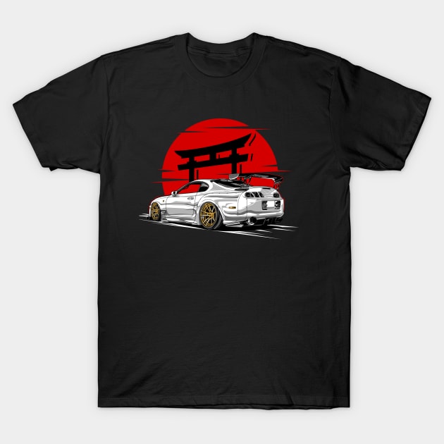 Supra 2JZ JDM Tuning Car 90s rising sun T-Shirt by Automotive Apparel & Accessoires